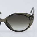 Salvatore Ferragamo Gancini Sunglasses Plastic Khaki Silver Auth bs37082-6