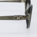 Salvatore Ferragamo Gancini Sunglasses Plastic Khaki Silver Auth bs37082-8