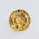 CHANEL Earring Metal Gold Tone White CC Auth bs37083-7