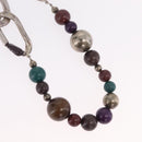 CHANEL Necklace Metal Silver Multicolor CC Auth bs37084-3