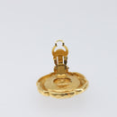 CHANEL Earring Metal Gold Tone White CC Auth bs37086-4
