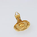 CHANEL Earring Metal Gold Tone White CC Auth bs37086-6