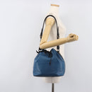 LOUIS VUITTON Epi Petit Noe Shoulder Bag Bicolor Blue Black M44152 Auth bs37093-21