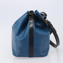 LOUIS VUITTON Epi Petit Noe Shoulder Bag Bicolor Blue Black M44152 Auth bs37093-4