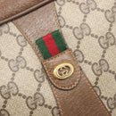 GUCCI GG Supreme Web Sherry Line Clutch Bag PVC Beige 89 01 034 Auth bs37095-14