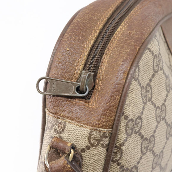 GUCCI GG Supreme Web Sherry Line Clutch Bag PVC Beige 89 01 034 Auth bs37095