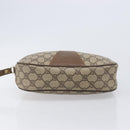 GUCCI GG Supreme Web Sherry Line Clutch Bag PVC Beige 89 01 034 Auth bs37095-7