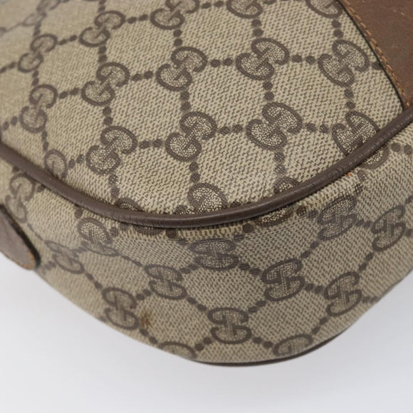 GUCCI GG Supreme Web Sherry Line Clutch Bag PVC Beige 89 01 034 Auth bs37095