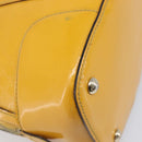 GUCCI Micro GG Hand Bag Patent 2way Yellow Gold Tone 809617 Auth bs37096-21