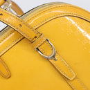 GUCCI Micro GG Hand Bag Patent 2way Yellow Gold Tone 809617 Auth bs37096-23