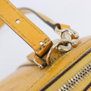 GUCCI Micro GG Hand Bag Patent 2way Yellow Gold Tone 809617 Auth bs37096-25