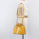 GUCCI Micro GG Hand Bag Patent 2way Yellow Gold Tone 809617 Auth bs37096-33