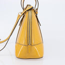 GUCCI Micro GG Hand Bag Patent 2way Yellow Gold Tone 809617 Auth bs37096-5