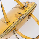 GUCCI Micro GG Hand Bag Patent 2way Yellow Gold Tone 809617 Auth bs37096-7