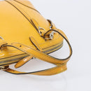GUCCI Micro GG Hand Bag Patent 2way Yellow Gold Tone 809617 Auth bs37096-9
