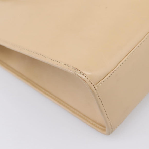 GUCCI Jackie Hand Bag Leather Beige Silver 002 1064 Auth bs37097