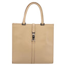GUCCI Jackie Hand Bag Leather Beige Silver 002 1064 Auth bs37097-13