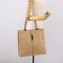 GUCCI Jackie Hand Bag Leather Beige Silver 002 1064 Auth bs37097-23