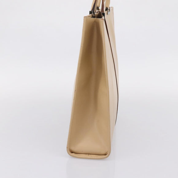 GUCCI Jackie Hand Bag Leather Beige Silver 002 1064 Auth bs37097