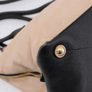 Miu Miu Hand Bag Leather 2way Beige Gold Tone Auth bs37100-17