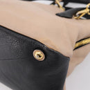 Miu Miu Hand Bag Leather 2way Beige Gold Tone Auth bs37100-18