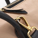 Miu Miu Hand Bag Leather 2way Beige Gold Tone Auth bs37100-19
