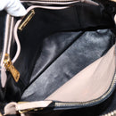 Miu Miu Hand Bag Leather 2way Beige Gold Tone Auth bs37100-11