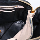 Miu Miu Hand Bag Leather 2way Beige Gold Tone Auth bs37100-23