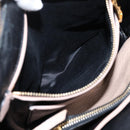 Miu Miu Hand Bag Leather 2way Beige Gold Tone Auth bs37100-26