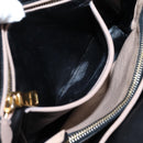 Miu Miu Hand Bag Leather 2way Beige Gold Tone Auth bs37100-27