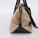 Miu Miu Hand Bag Leather 2way Beige Gold Tone Auth bs37100-3