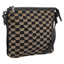 BOTTEGA VENETA Shoulder Bag Canvas Black Silver Auth bs37102-1