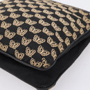 BOTTEGA VENETA Shoulder Bag Canvas Black Silver Auth bs37102-15