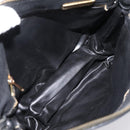 BOTTEGA VENETA Shoulder Bag Canvas Black Silver Auth bs37102-10