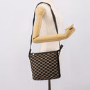 BOTTEGA VENETA Shoulder Bag Canvas Black Silver Auth bs37102-22