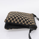 BOTTEGA VENETA Shoulder Bag Canvas Black Silver Auth bs37102-4