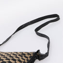 BOTTEGA VENETA Shoulder Bag Canvas Black Silver Auth bs37102-14