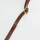 Miu Miu Hand Bag Leather 2way Brown Gold Tone Auth bs37103M-16