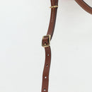 Miu Miu Hand Bag Leather 2way Brown Gold Tone Auth bs37103M-17