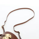 Miu Miu Hand Bag Leather 2way Brown Gold Tone Auth bs37103M-18