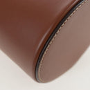Miu Miu Hand Bag Leather 2way Brown Gold Tone Auth bs37103M-19