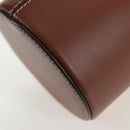 Miu Miu Hand Bag Leather 2way Brown Gold Tone Auth bs37103M-22