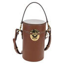 Miu Miu Hand Bag Leather 2way Brown Gold Tone Auth bs37103M-13