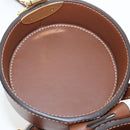 Miu Miu Hand Bag Leather 2way Brown Gold Tone Auth bs37103M-26