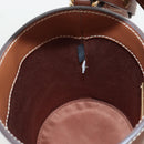 Miu Miu Hand Bag Leather 2way Brown Gold Tone Auth bs37103M-29