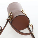 Miu Miu Hand Bag Leather 2way Brown Gold Tone Auth bs37103M-6