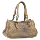 BOTTEGA VENETA INTRECCIATO Hand Bag Leather Beige 180176 Auth bs37104-1