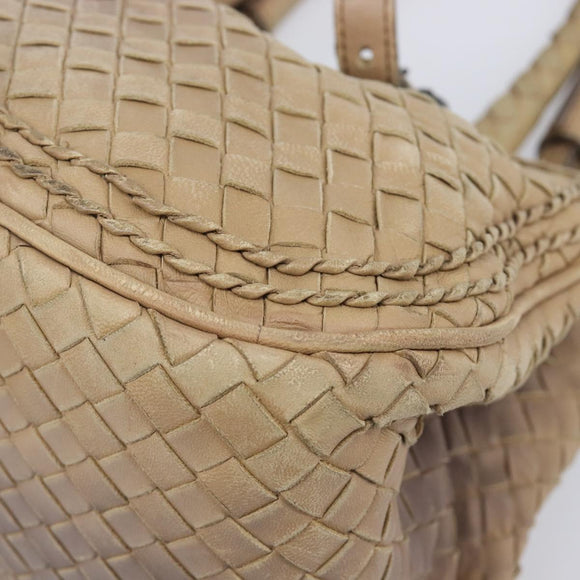 BOTTEGA VENETA INTRECCIATO Hand Bag Leather Beige 180176 Auth bs37104