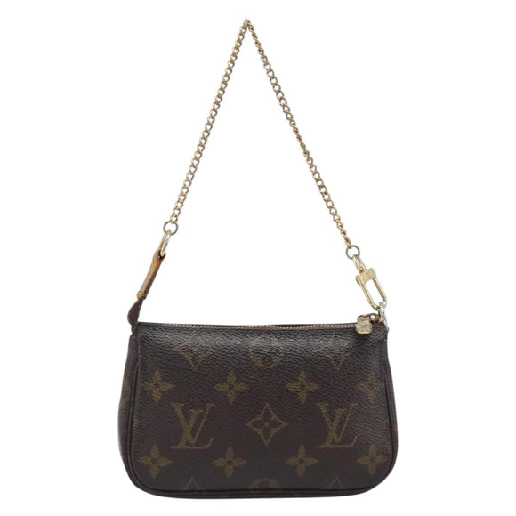 LOUIS VUITTON Monogram Mini Pochette Accessoires Pouch N41667 LV Auth bs37115