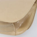 PRADA Chain Shoulder Bag Leather Beige Auth bs37117-17